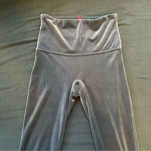 Spanx gray velvet leggings S